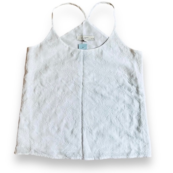 Loft Petite White Embroidered Cami - Picture 1 of 1
